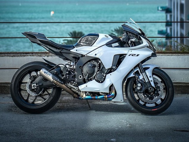 Lojas Carenagem Moto Yamaha YZF 1000 R1 2020-2025 - Branco