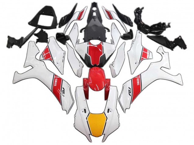 Lojas Carenagens Moto Yamaha YZF 1000 R1 2020-2025 - Branco Vermelho Amarelo
