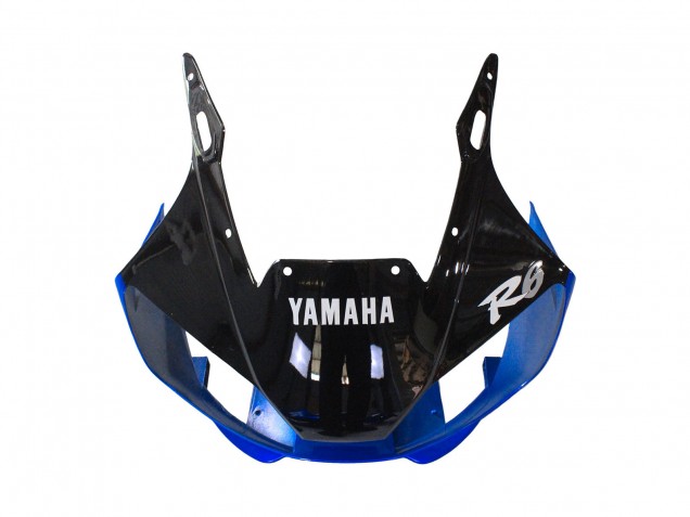 Lojas Carenagens Moto Yamaha YZF 600 R6 1998-2002 - Branco Azul Preto Brilhante