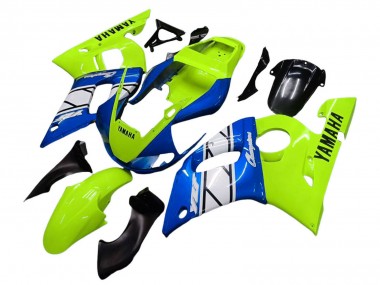 Lojas Carenagens Moto Yamaha YZF 600 R6 1998-2002 - Verde Néon Azul Branco Champions
