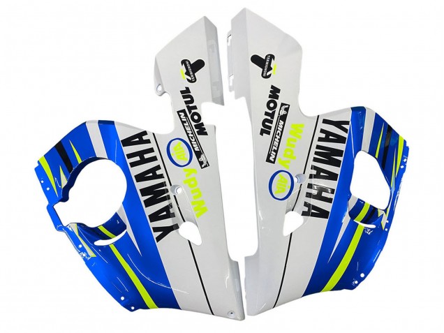 Lojas Carenagens Moto Yamaha YZF 600 R6 1998-2002 - Branco Azul Amarelo Néon Fiat Motul Michelin