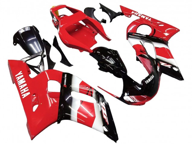 Lojas Carenagem Moto Yamaha YZF 600 R6 1998-2002 - Vermelho Branco Preto Brilhante