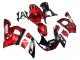 Lojas Carenagens Moto Yamaha YZF 600 R6 1998-2002 - Vermelho Branco Preto Brilhante