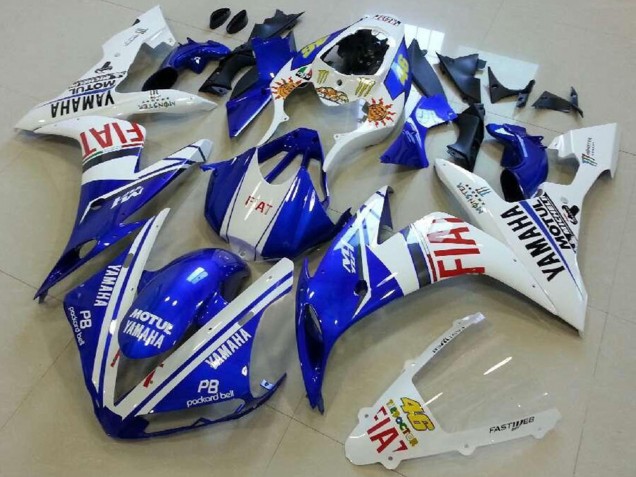 Lojas Carenagens Moto Yamaha YZF R1 2004-2006 - Branco Azul Vermelho Fiat