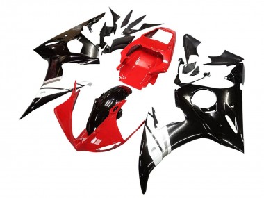 Lojas Carenagens Moto Yamaha YZF R6S 2006-2009 - Vermelho Branco Preto Brilhante