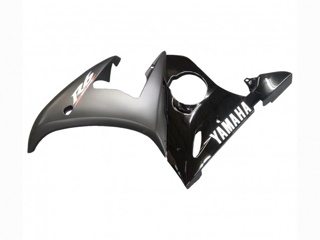 Lojas Carenagens Moto Yamaha YZF R6S 2006-2009 - Preto Brilhante Preto Fosco Branco Decalques