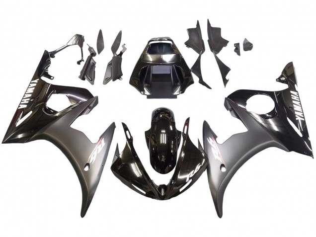 Lojas Carenagens Moto Yamaha YZF R6S 2006-2009 - Preto Brilhante Preto Fosco Branco Decalques