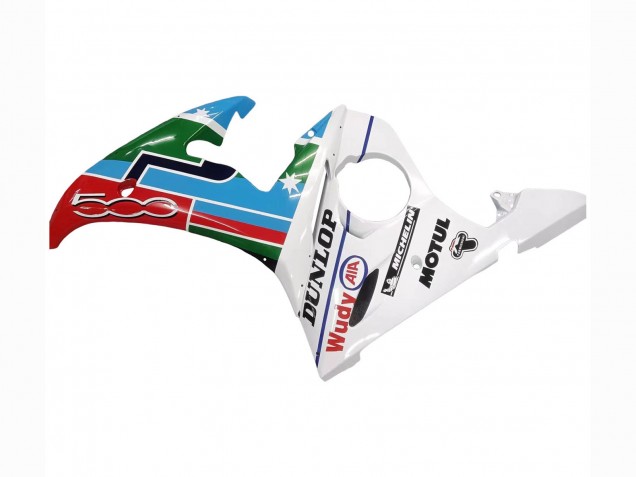 Lojas Carenagens Moto Yamaha YZF R6S 2006-2009 - Branco Azul Verde Vermelho Kastinee Dunlop Motul