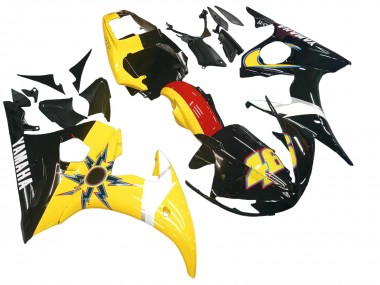 Lojas Carenagens Moto Yamaha YZF R6S 2006-2009 - Amarelo Vermelho Preto Brilhante 46