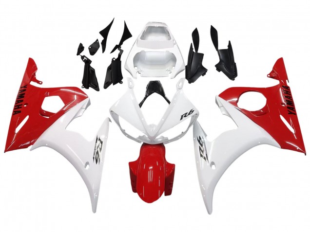 Lojas Carenagens Moto Yamaha YZF R6S 2006-2009 - Branco Vermelho