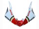 Lojas Carenagens Moto Yamaha YZF R6S 2006-2009 - Branco Vermelho Lucky Strike Motul