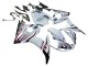 Lojas Carenagens Moto Yamaha YZF R6S 2006-2009 - Branco Dark Preto Chama