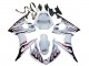 Lojas Carenagens Moto Yamaha YZF R6S 2006-2009 - Branco Dark Preto Chama