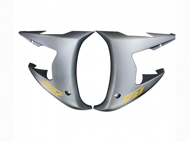 Lojas Carenagens Moto Yamaha YZF R6 2003-2004 - Cinzento Fosco Preto Fosco Ouro Decalques