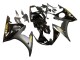 Lojas Carenagens Moto Yamaha YZF R6 2003-2004 - Preto Brilhante Preto Fosco Ouro Decalques