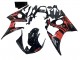 Lojas Carenagem Moto Yamaha YZF R6 2003-2004 - Preto Brilhante Vermelho