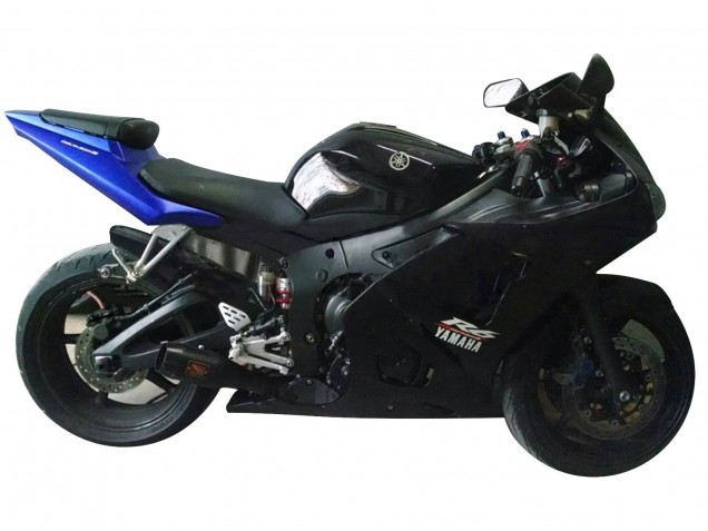 Lojas Carenagens Moto Yamaha YZF R6 2003-2004 - Azul Preto Fosco