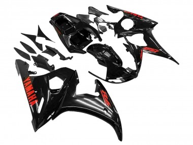 Lojas Carenagens Moto Yamaha YZF R6S 2006-2009 - Preto Brilhante Vermelho