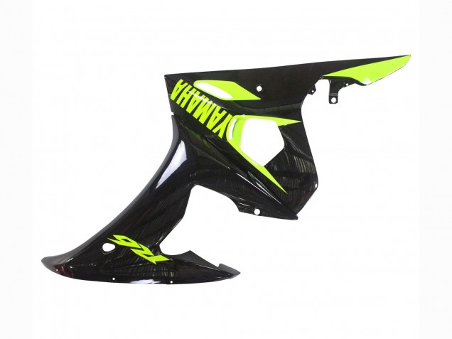 Lojas Carenagens Moto Yamaha YZF R6S 2006-2009 - Preto Brilhante Amarelo Néon