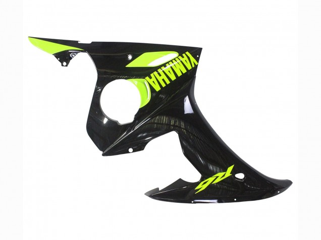 Lojas Carenagens Moto Yamaha YZF R6S 2006-2009 - Preto Brilhante Amarelo Néon