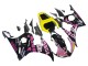 Lojas Carenagens Moto Yamaha YZF R6S 2006-2009 - Amarelo Rosa Preto Brilhante Rossi Repsol 46
