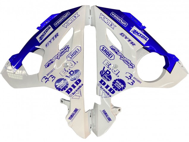 Lojas Carenagens Moto Yamaha YZF R6S 2006-2009 - Branco Azul GYTR