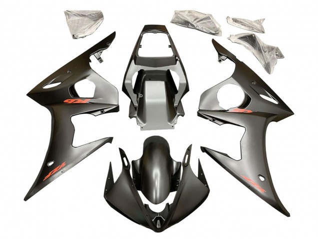Lojas Carenagens Moto Yamaha YZF R6S 2006-2009 - Preto Fosco Vermelho Decalques