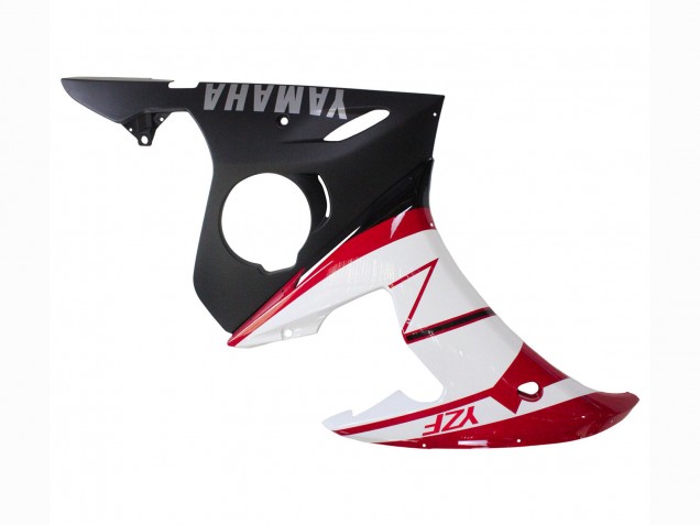 Lojas Carenagens Moto Yamaha YZF R6S 2006-2009 - Vermelho Branco Preto Fosco