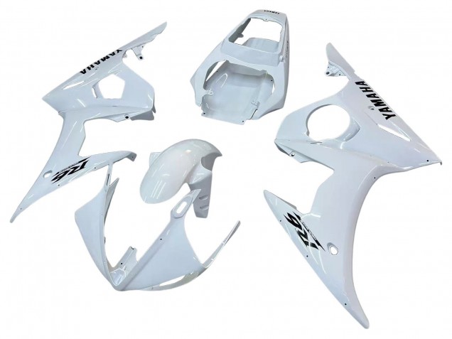 Lojas Carenagens Moto Yamaha YZF R6S 2006-2009 - Branco Preto Decalques