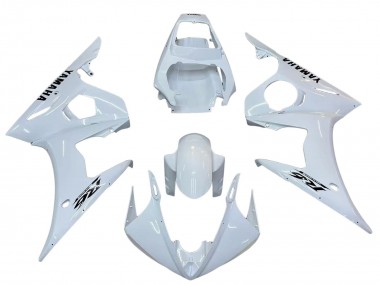 Lojas Carenagens Moto Yamaha YZF R6S 2006-2009 - Branco Preto Decalques