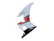 Lojas Carenagens Moto Yamaha YZF R6 2003-2004 - Branco Vermelho Preto Brilhante