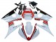Lojas Carenagens Moto Yamaha YZF R6 2003-2004 - Branco Vermelho Preto Brilhante