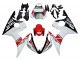 Lojas Carenagens Moto Yamaha YZF R6S 2006-2009 - Branco Vermelho Preto Brilhante Motul