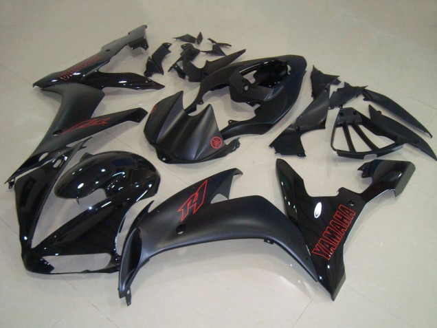 Lojas Carenagens Moto Yamaha YZF R1 2004-2006 - Preto Brilhante Preto Fosco Vermelho