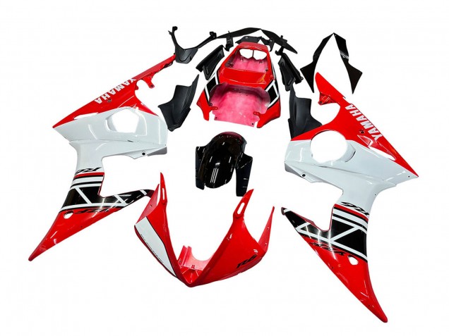 Lojas Carenagens Moto Yamaha YZF R6S 2006-2009 - Vermelho Branco Preto