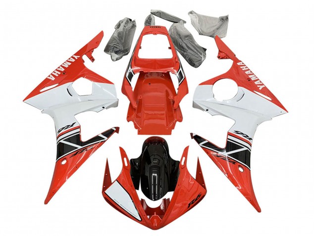 Lojas Carenagens Moto Yamaha YZF R6S 2006-2009 - Vermelho Branco Preto