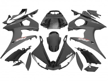 Lojas Carenagens Moto Yamaha YZF R6S 2006-2009 - Preto Brilhante Preto Fosco