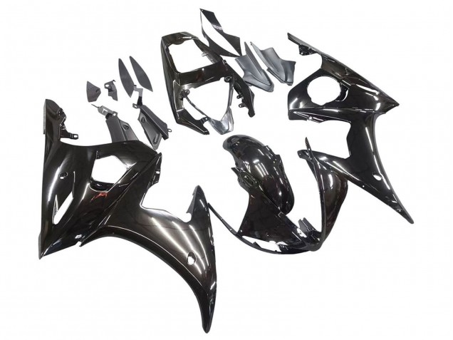Lojas Carenagens Moto Yamaha YZF R6 2003-2004 - Preto Brilhante