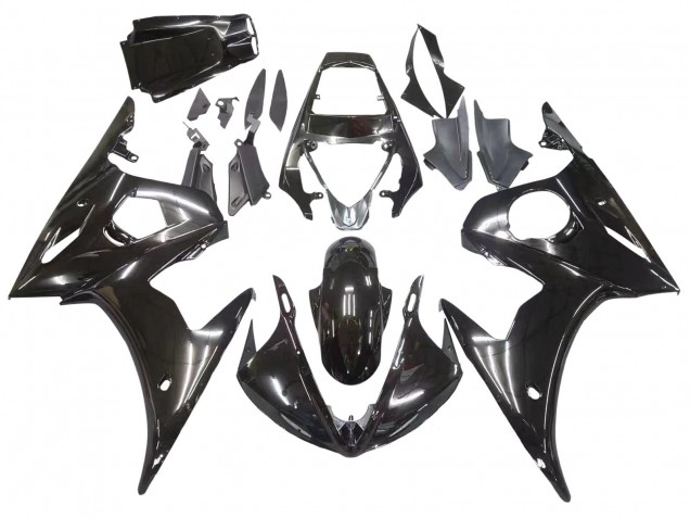 Lojas Carenagens Moto Yamaha YZF R6 2003-2004 - Preto Brilhante
