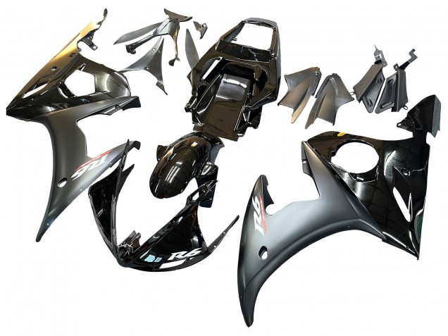 Lojas Carenagens Moto Yamaha YZF R6 2003-2004 - Preto Brilhante Preto Fosco Ouro Camaleão
