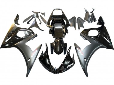 Lojas Carenagens Moto Yamaha YZF R6 2003-2004 - Preto Brilhante Preto Fosco Ouro Camaleão