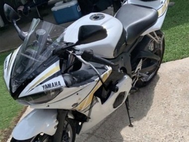 Lojas Carenagens Moto Yamaha YZF R6 2003-2004 - Branco Ouro