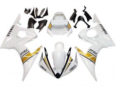 Lojas Carenagens Moto Yamaha YZF R6 2003-2004 - Branco Ouro