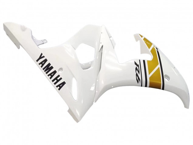 Lojas Carenagens Moto Yamaha YZF R6S 2006-2009 - Branco Ouro