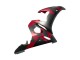 Lojas Carenagens Moto Yamaha YZF 600 R6 2005 - Preto Fosco Vermelho Geometric