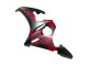 Lojas Carenagens Moto Yamaha YZF 600 R6 2005 - Preto Fosco Vermelho Geometric