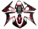 Lojas Carenagens Moto Yamaha YZF 600 R6 2005 - Preto Fosco Vermelho Geometric