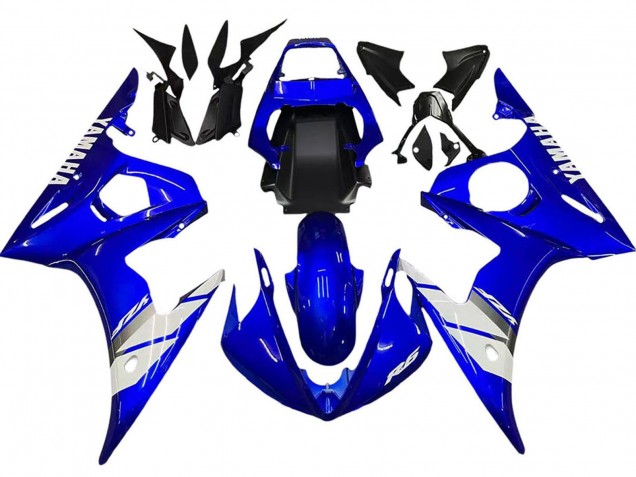 Lojas Carenagem Moto Yamaha YZF 600 R6 2005 - Azul Branco