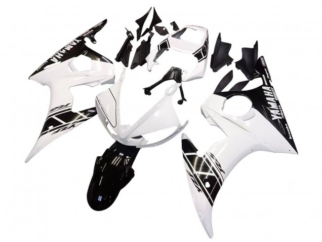 Lojas Carenagens Moto Yamaha YZF 600 R6 2005 - Branco Preto