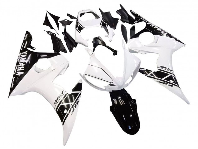 Lojas Carenagens Moto Yamaha YZF 600 R6 2005 - Branco Preto